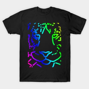 Rainbow Tiger Face T-Shirt